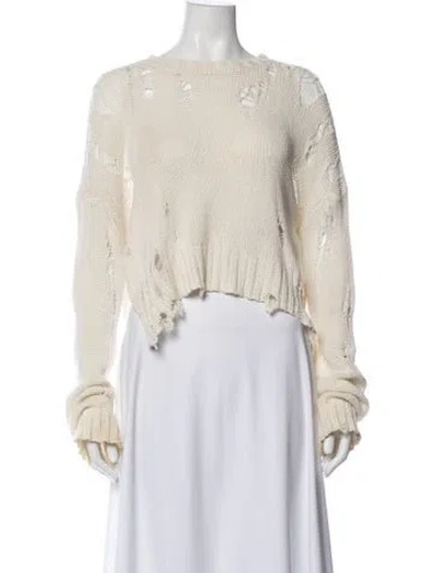Pre-owned R13 Crew Neck Sweater In White