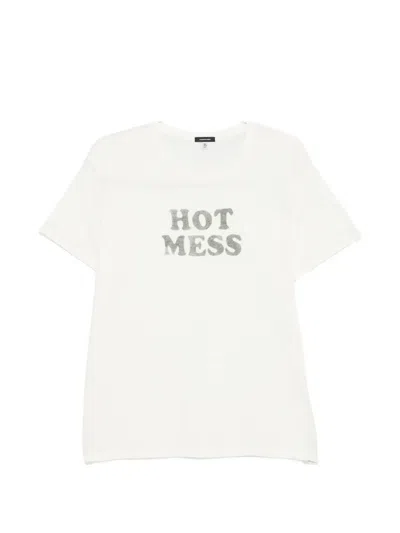 R13 Crew-neck Printed T-shirt In White