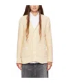 R13 Crimped Knitted Cardigan In Nude