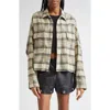 R13 Plaid Shirt With Frayed Hem In Multi