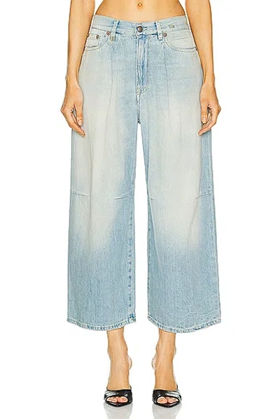 R13 Crop Wide Leg In Blue