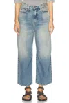 R13 Crop Wide Leg In Blue