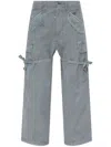 R13 Cropped Cargo Trousers In Blue