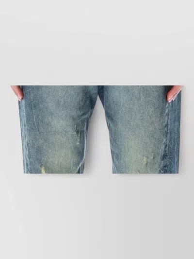 R13 Cropped Check Flannel Shirt Relaxed Fit In Blue