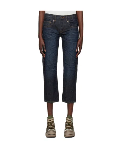 R13 Cropped-leg Denim Jeans In Blue