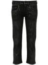 R13 High-rise Cropped Jeans In Black