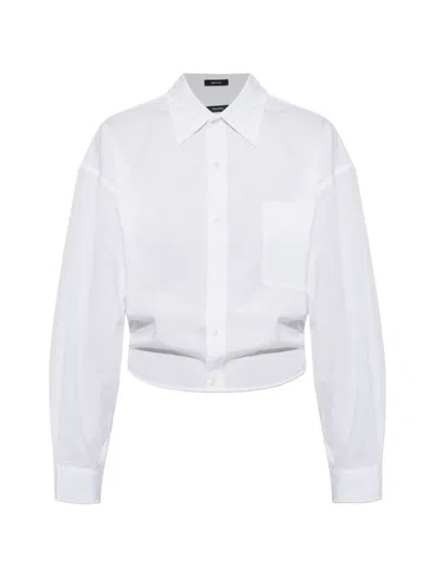 R13 Cropped Shirt In White