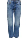 R13 Cropped Straight Jeans In Blue