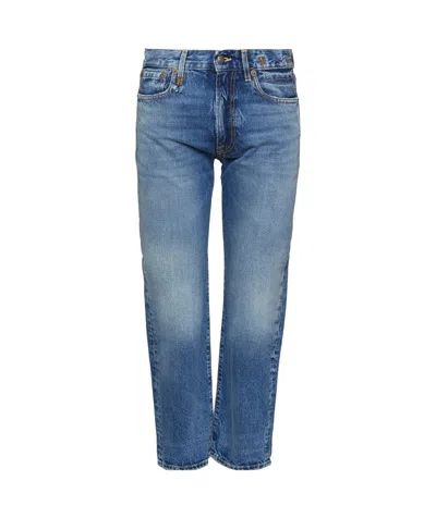 R13 Cropped Straight Jeans In Blue