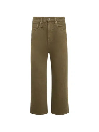 R13 Cropped Straight-leg Jeans In Green