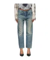 R13 Cropped Wide-leg Jeans In Gray