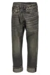 R13 'cross Over' Jeans In Gray