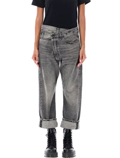 R13 Cross Over Jeans In Blue