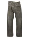 R13 Grey Cross Over Jeans
