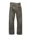 R13 Grey Cross Over Jeans In Black