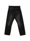 R13 Crossover Belt-loop Jeans In Black