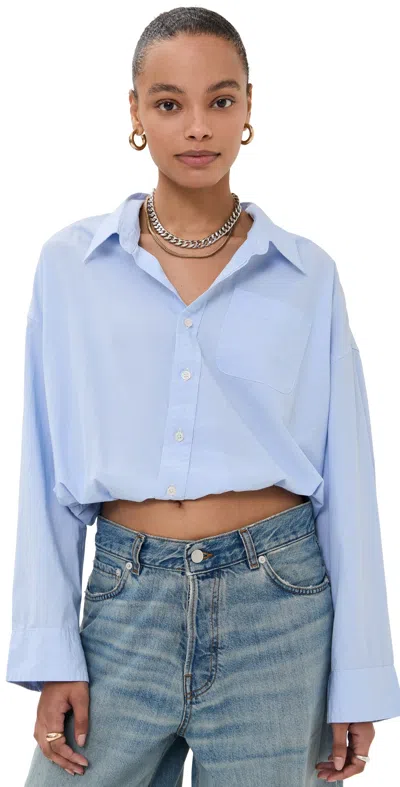 R13 Crossover Bubble Shirt Eoe Light Blue