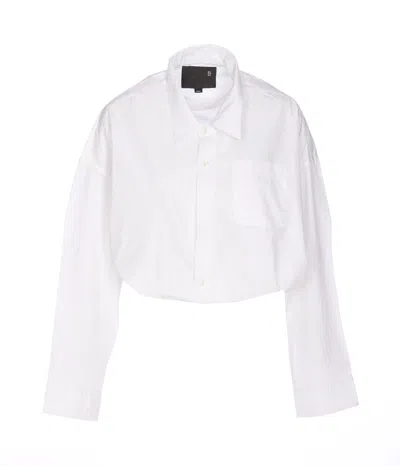 R13 Crossover Bubble Shirt Shirt In White