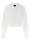 R13 Crossover Bubble Shirt And Blouse White In White