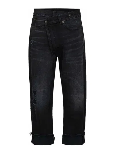 R13 CROSSOVER CROPPED JEANS