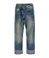 R13 Crossover Cuffed Jeans In Blue