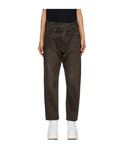 R13 Crossover Denim Pants In Black