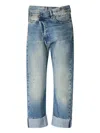 R13 Blue Crossover Jeans In Blue