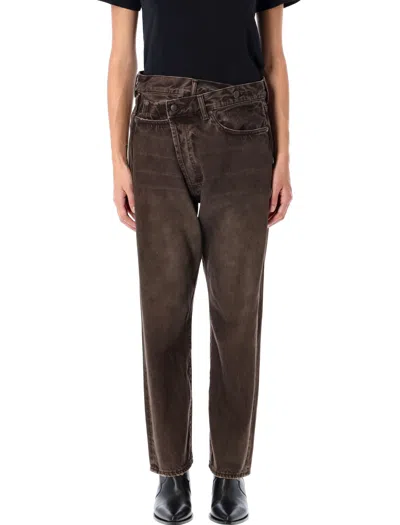 R13 Asymmetrical Crossover Jeans – Women's Size 26 In Vintage Chocolate Brown