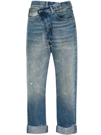 R13 Crossover Jeans In Blue