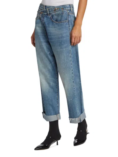 R13 Crossover Jeans In Jasper Blue