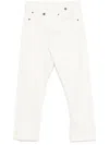 R13 Cuffed Crossover Jean In White