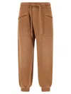 R13 Crossover Brushed Cotton-blend Track Pants In Brown