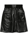R13 Crossover Leather Short In Black