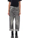 R13 Cross Over Jeans In Gray