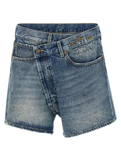 R13 'crossover' Shorts