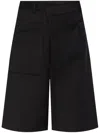 R13 Black Crossover Knee-length Shorts In Black