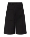 R13 Black Crossover Knee-length Shorts In Black