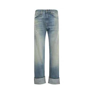 Pre-owned R13 Cuffed Bf Jean 'hackney Blue' | Women's Size 25