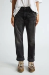 R13 Cuffed Boyfriend Jeans In Alton Black