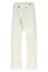 R13 Cuffed Crossover Jean In Neutral