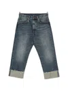 R13 Cuffed Five-pockets Jeans In Blue
