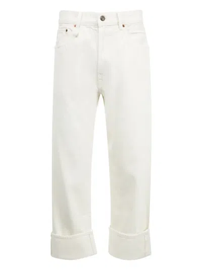 R13 Cuffed X-bf Jeans In White