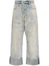 R13 Cuffed X-boyfriend Jeans In Blue