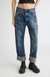 R13 Cuffed X-boyfriend Jeans In Blue