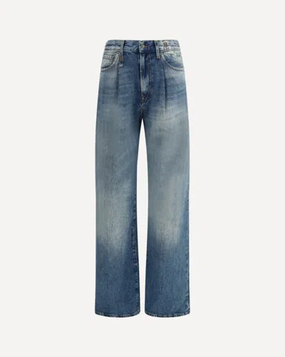 R13 Damon Washed Jeans In Blue