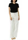 R13 Damon Pleated Jean In White Slubby Twill In Multi