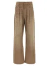 R13 Damon Pleated Jeans In Brown
