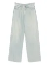 R13 Damon Pleated Jeans In Blue