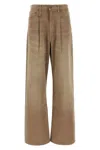 R13 Damon Pleated Jeans In Brown