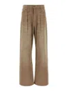 R13 Damon Pleated Jeans In Brown